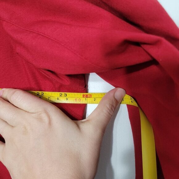 Sequence VI Petite 90s Red Vented Classic Jacket Zippered Outerwear Drawstring S - Picture 8 of 9